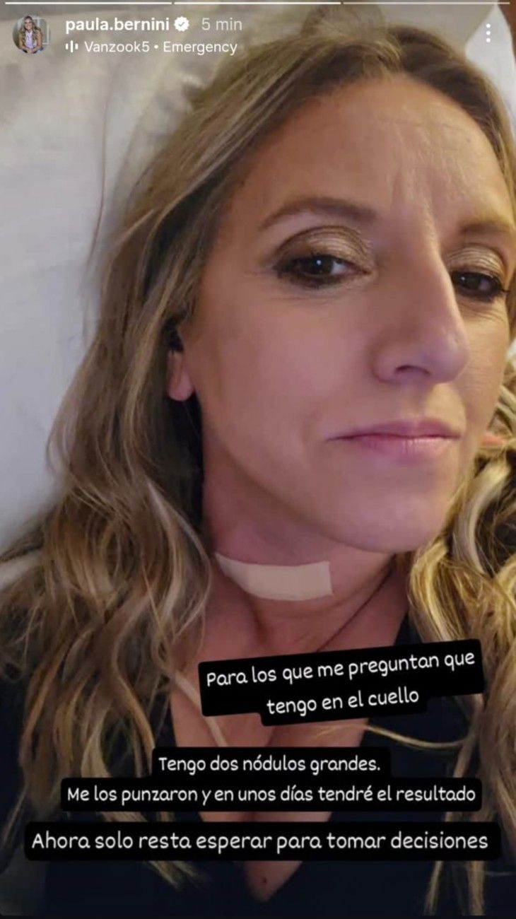 Paula Bernini sobre su salud
