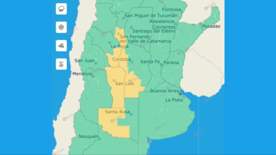 Alerta amarilla por viento 20250923