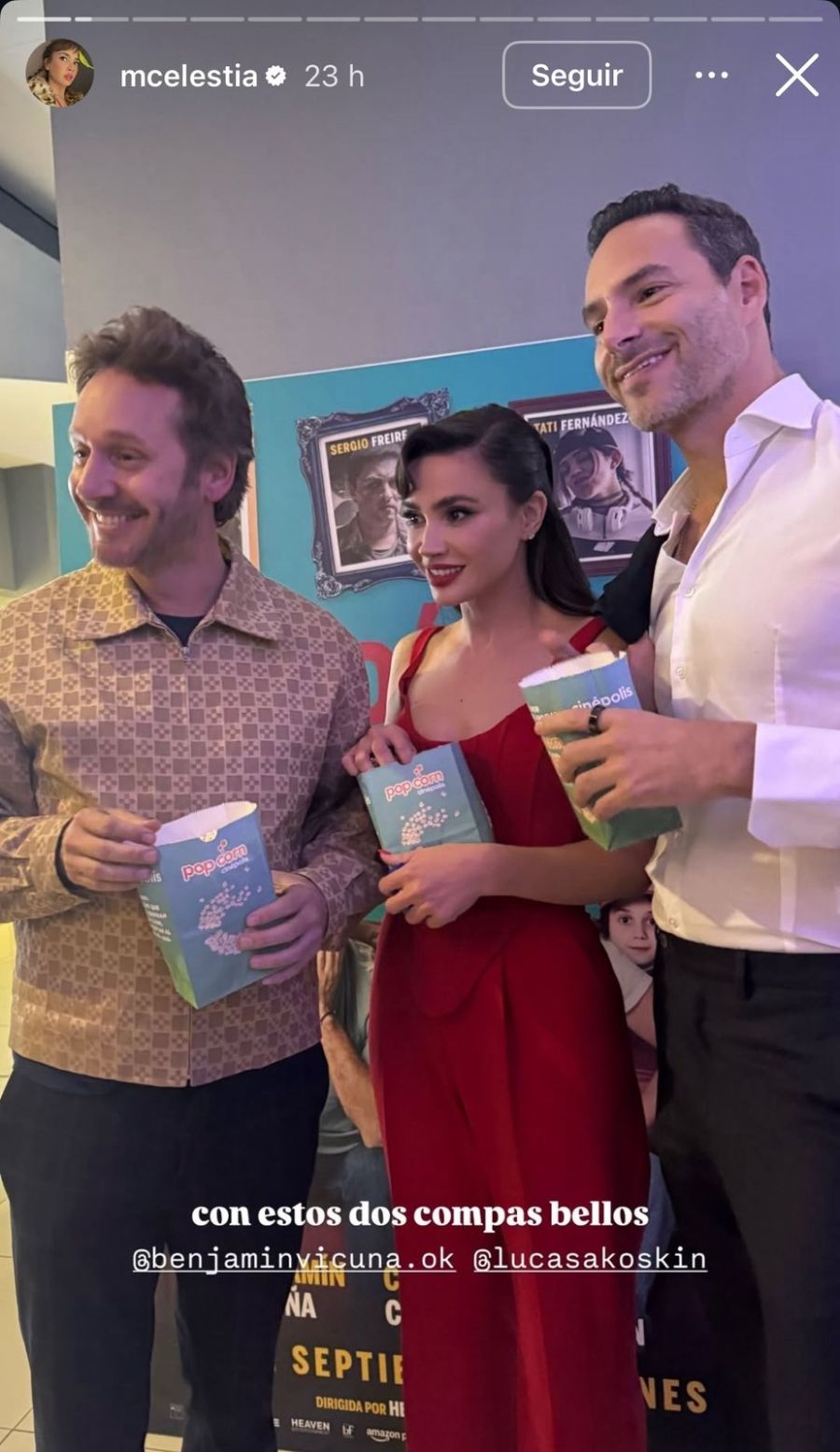 Benjamín Vicuña viajó a Chile por la premiere de su nueva película