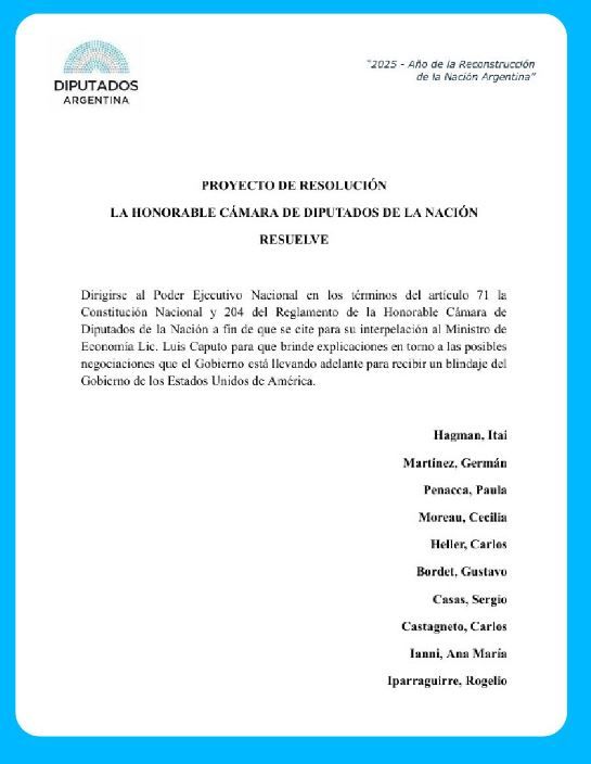 Comunicado Unión por la Patria ante el préstamo de Estados Unidos a la Argentina