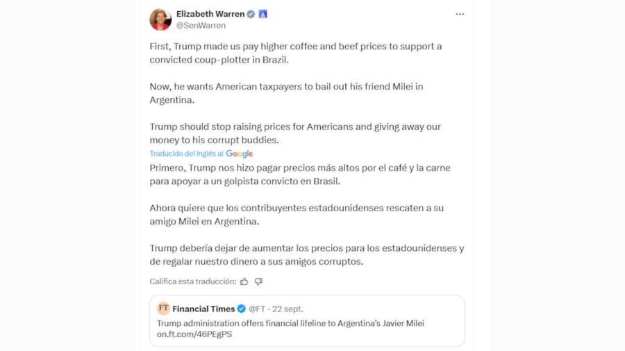 Elizabeth Warren X 20250924