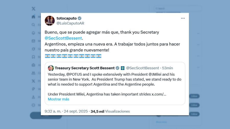 Luis Caputo sobre Bessent 24092025