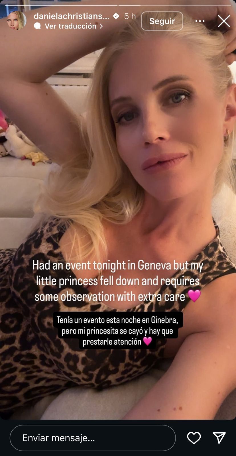 Daniela Christiansson, Maxi López y su hija