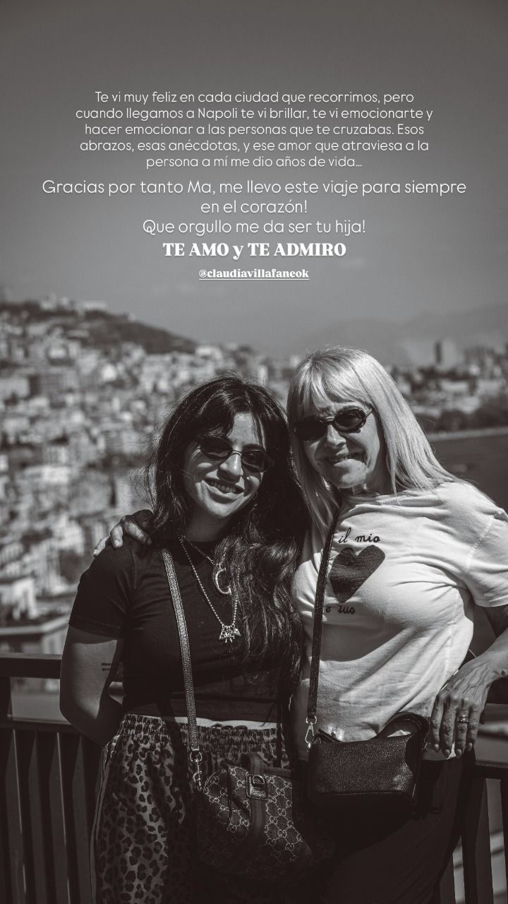 Gianinna Maradona y Claudia Villafañe