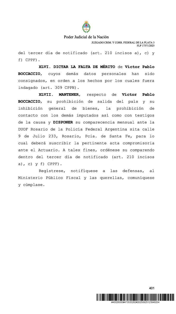 Juez Kreplak en la causa fentanilo 25092025