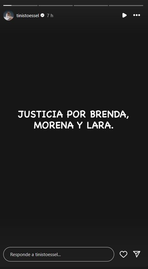 Posteos de famosas por el triple femicidio