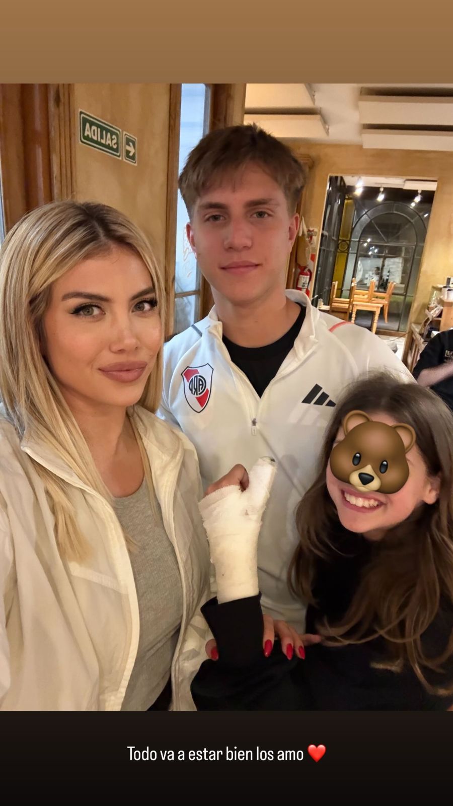 Wanda Nara y Francesca lesionada