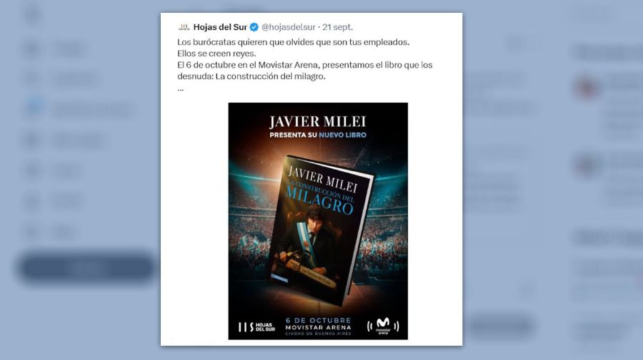 Hojas del Sur- Libro Javier Milei 26092025