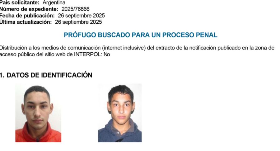 Matías Agustín Ozorio, también buscado por el triple crimen de Florencio Varela.