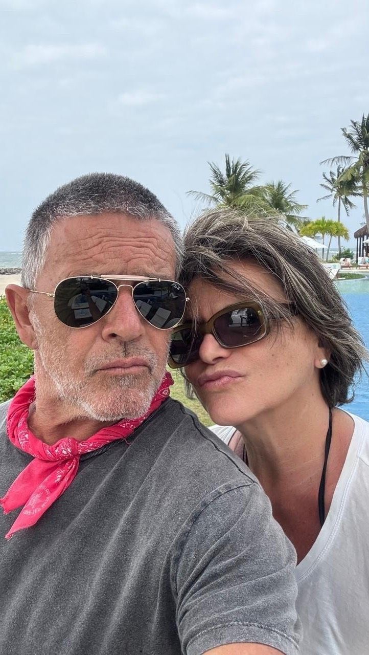 Osvaldo Laport y su esposa