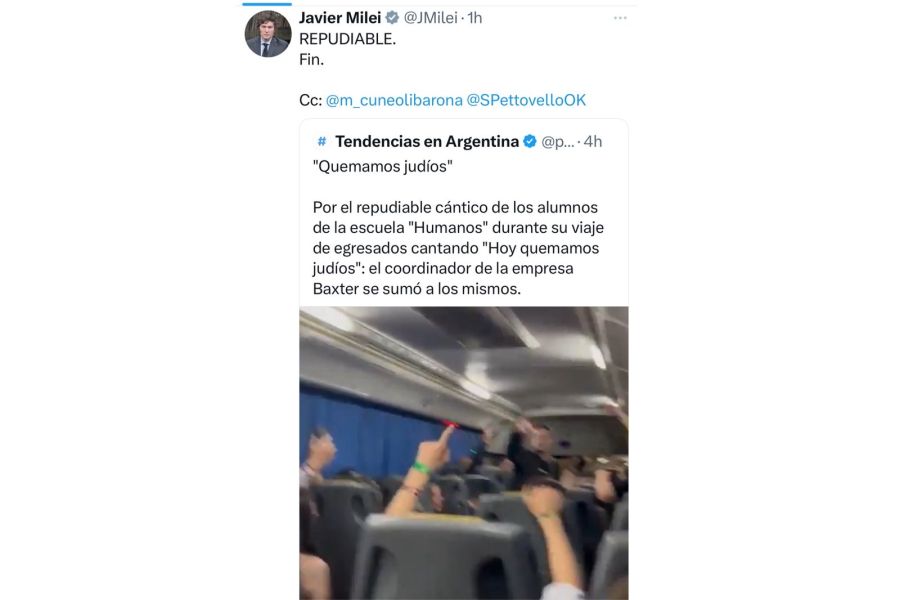 Repudio Javier Milei