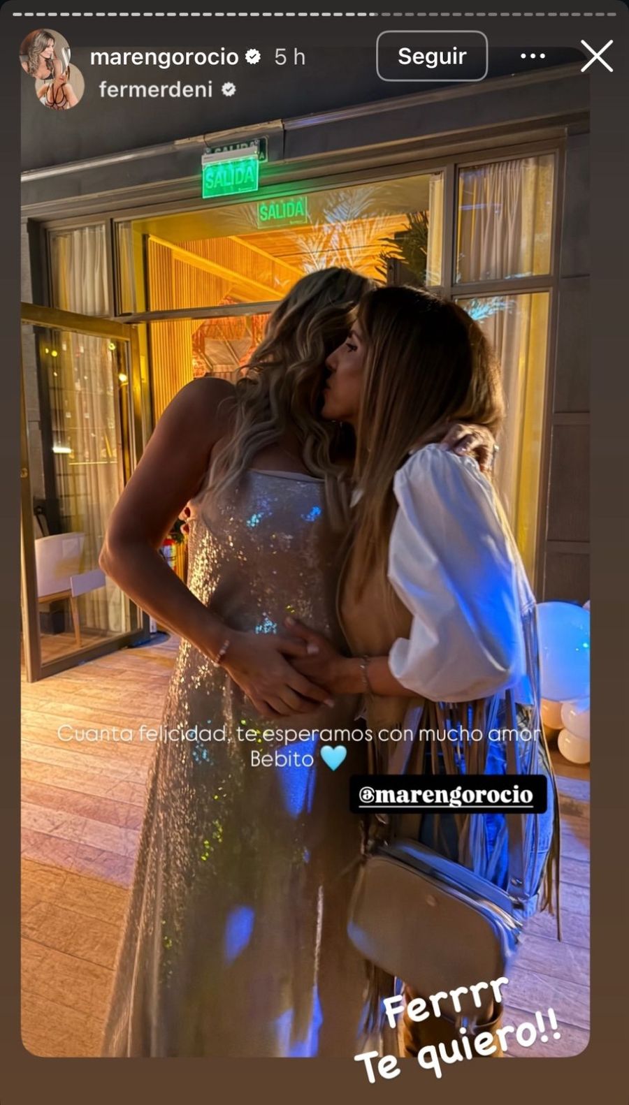 Rocío Marengo en el festejo por la revelación del sexo de su bebé