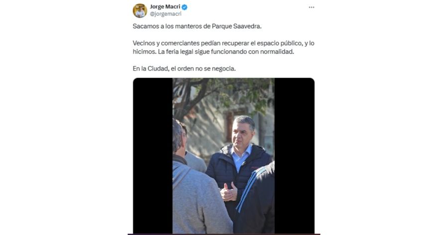 Tweet Jorge Macri