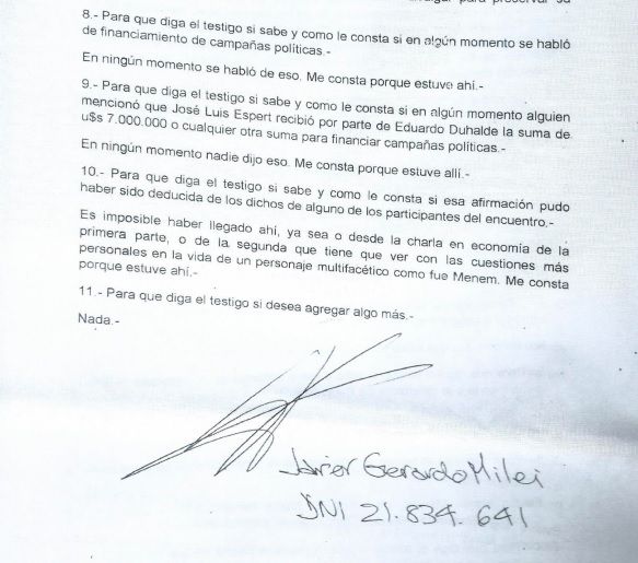 La causa de Espert, defendido por Oneto y Spagnuolo, con Milei de testigo