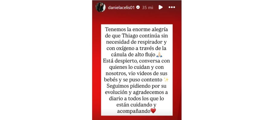 La salud de Thiago Medina