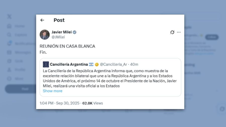 Posteo Milei 30092025