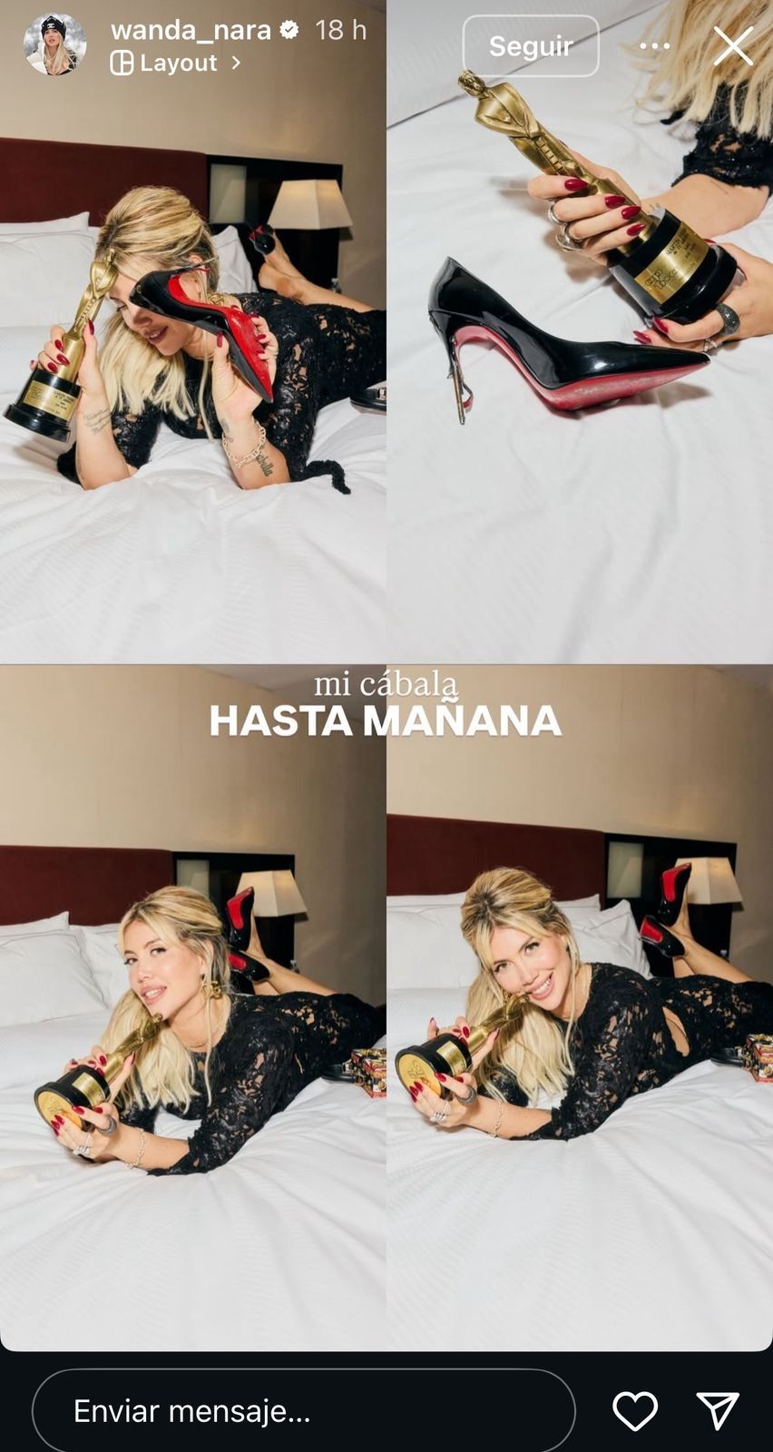 Wanda Nara en los Martín Fierro