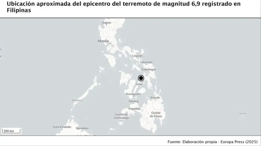 Fuerte terremoto en Filipinas