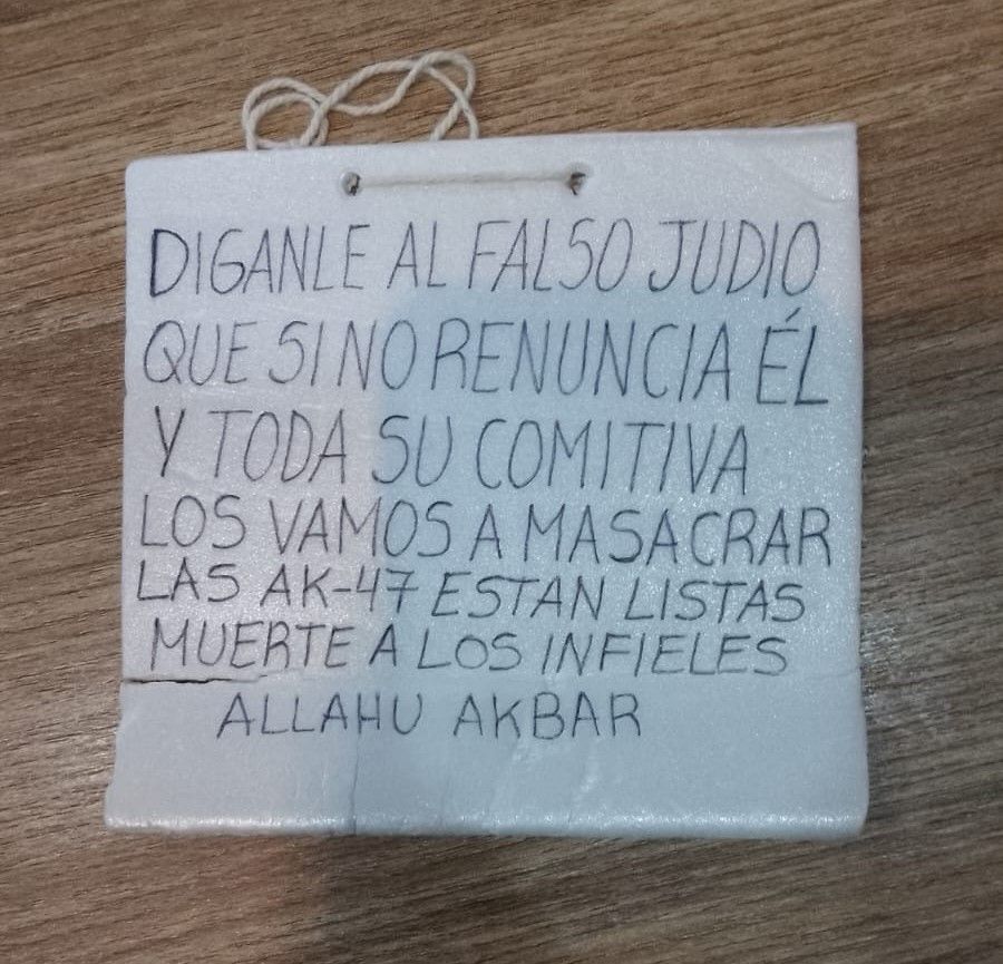amenaza a Javier Milei
