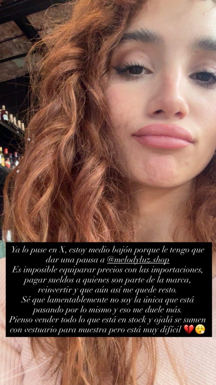 Melody Luz cerró su negocio