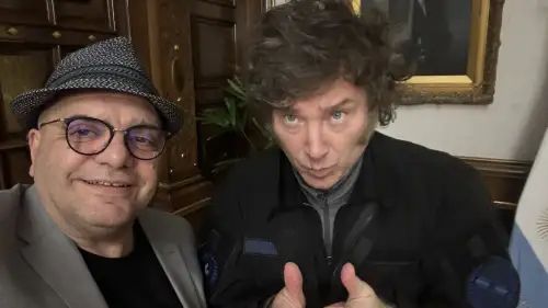 Salvador Di Stefano y Javier Milei