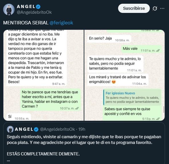 Ángel de Brito contra Fernanda Iglesias 2