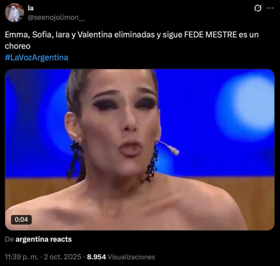 La lapidaria reacción de las redes sociales a la eliminación de Valentina Otero