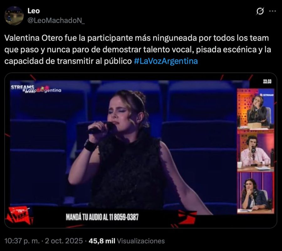 La lapidaria reacción de las redes sociales a la eliminación de Valentina Otero