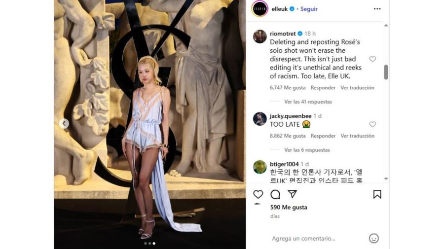 Polémica con Elle UK por racismo contra Rosé