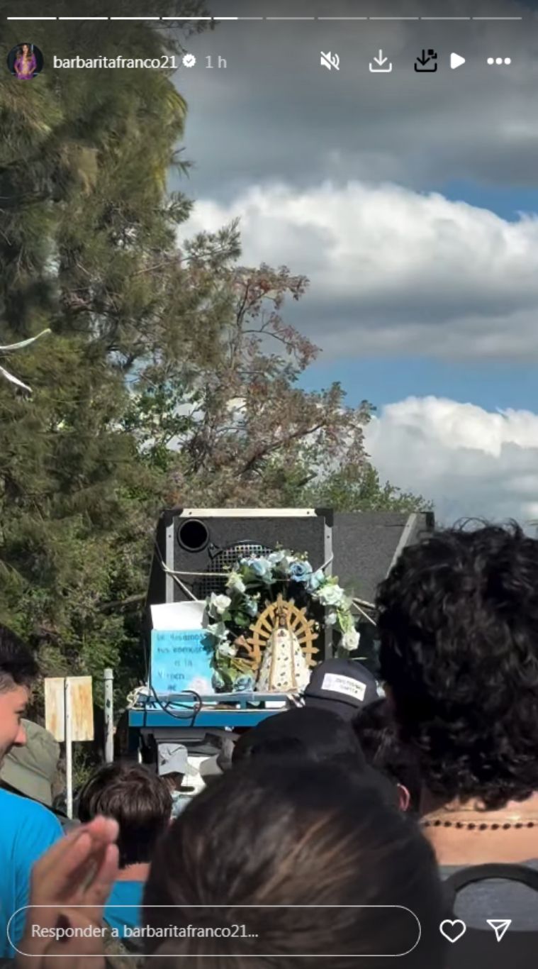 Barby Franco en la Peregrinación a Luján