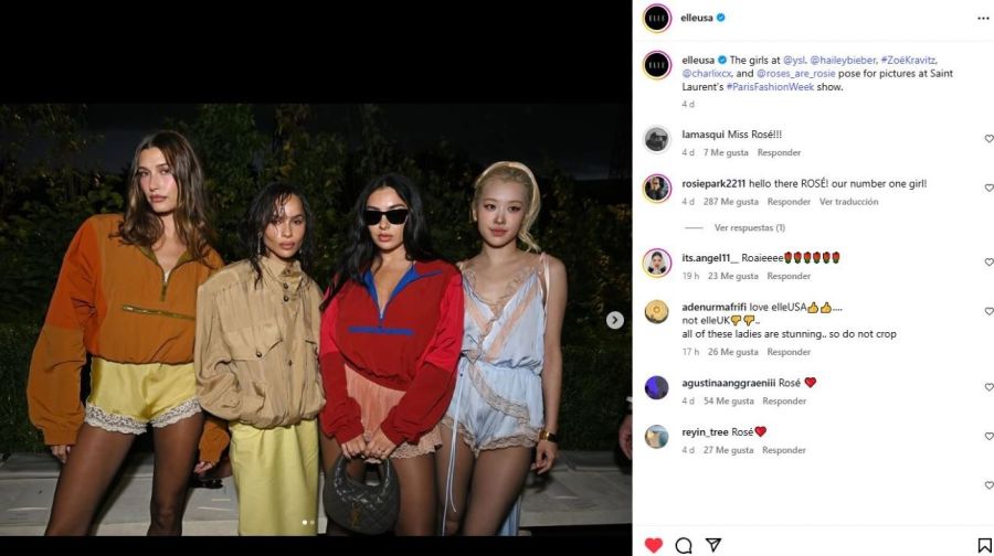Elle Usa foto completa con Rosé