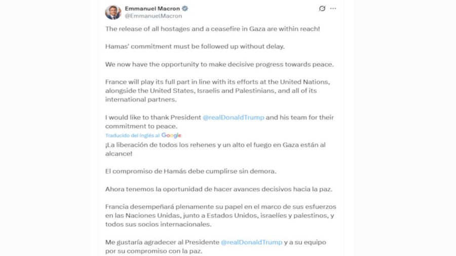 Emmanuel Macron X 20251003