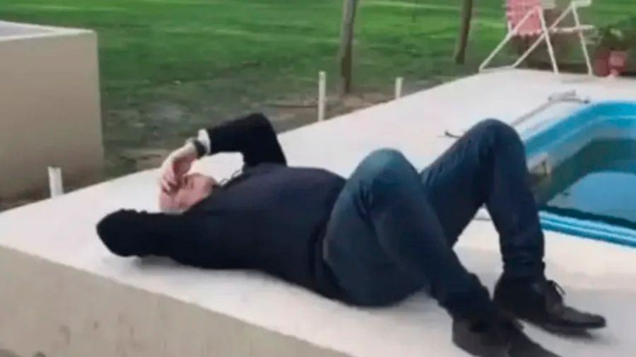 Golpe. El canal A24 mostró un video de Espert en la casa de Machado.