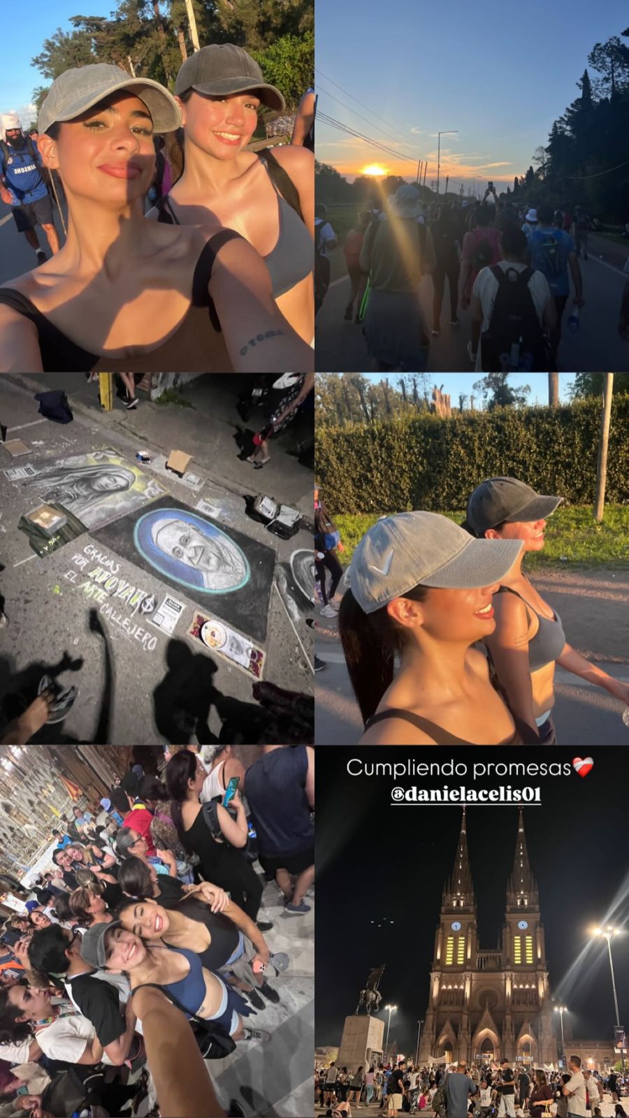 Daniela Celis caminó a Luján