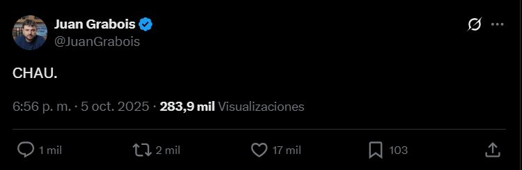 Reacciones a la renuncia de Espert a su candidatura 20251005