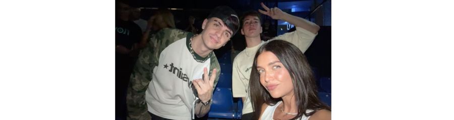 Bauletti, Mernuel y Zaira Nara en el show de Luck Ra