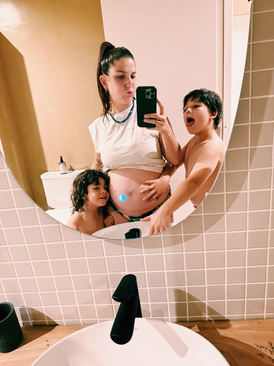 Juana Repetto y sus hijos