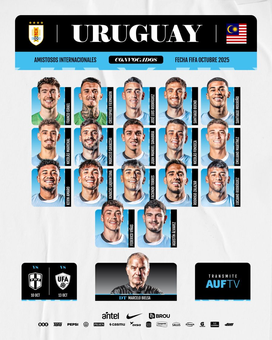 Lista de convocados urugauya