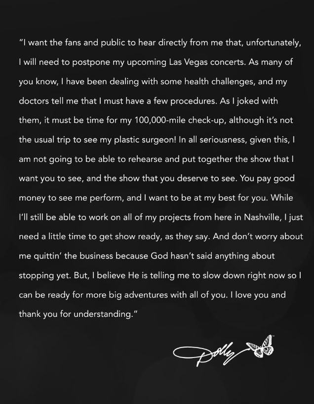 Mensaje de Dolly Parton