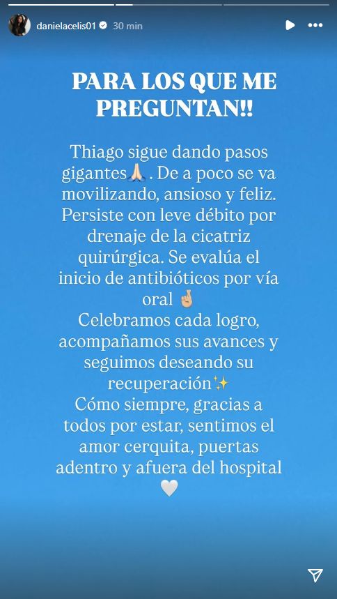Daniela Celis sobre Thiago Medina
