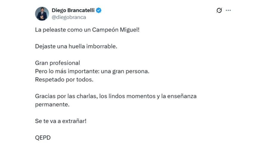 Los mensajes por la muerte de Miguel Ángel Russo