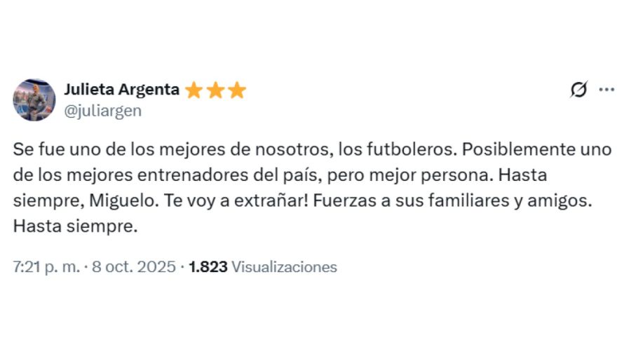 Los mensajes por la muerte de Miguel Ángel Russo