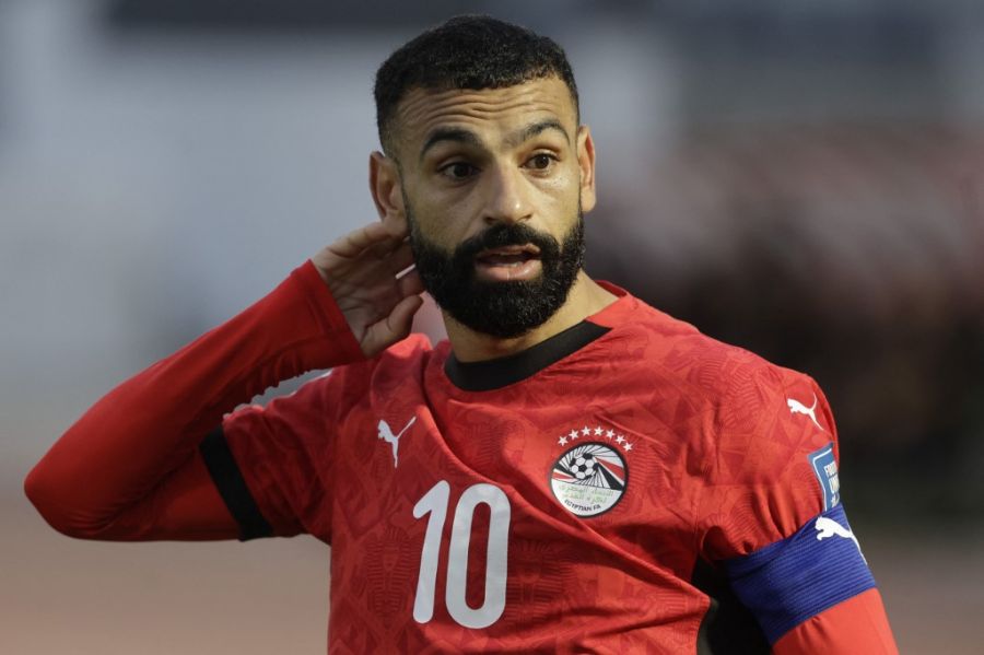 Mohamed Salah con la Selección de Egipto