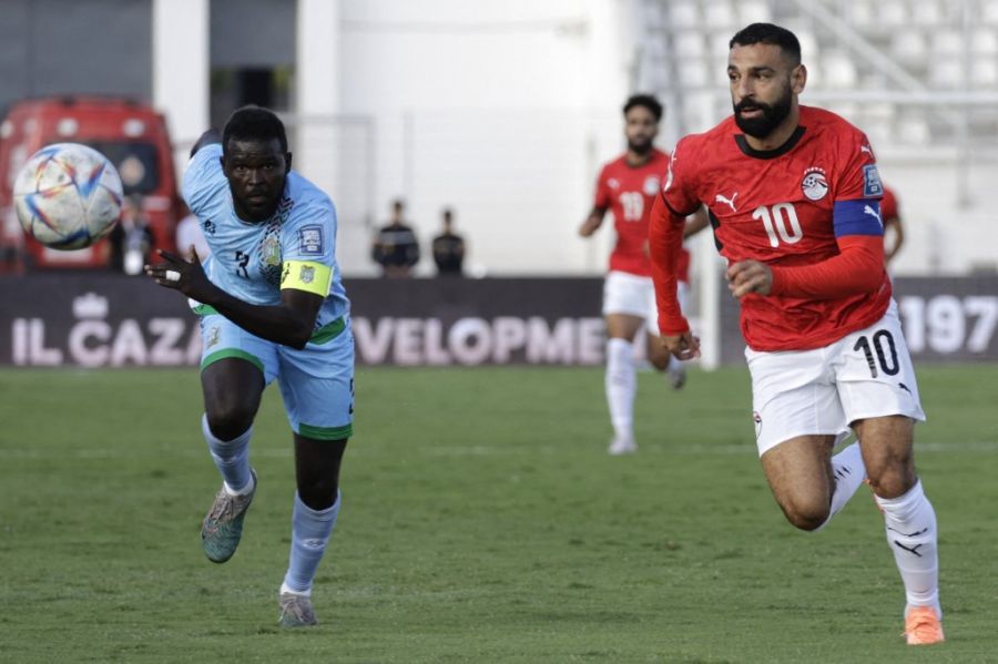 Mohamed Salah con la Selección de Egipto