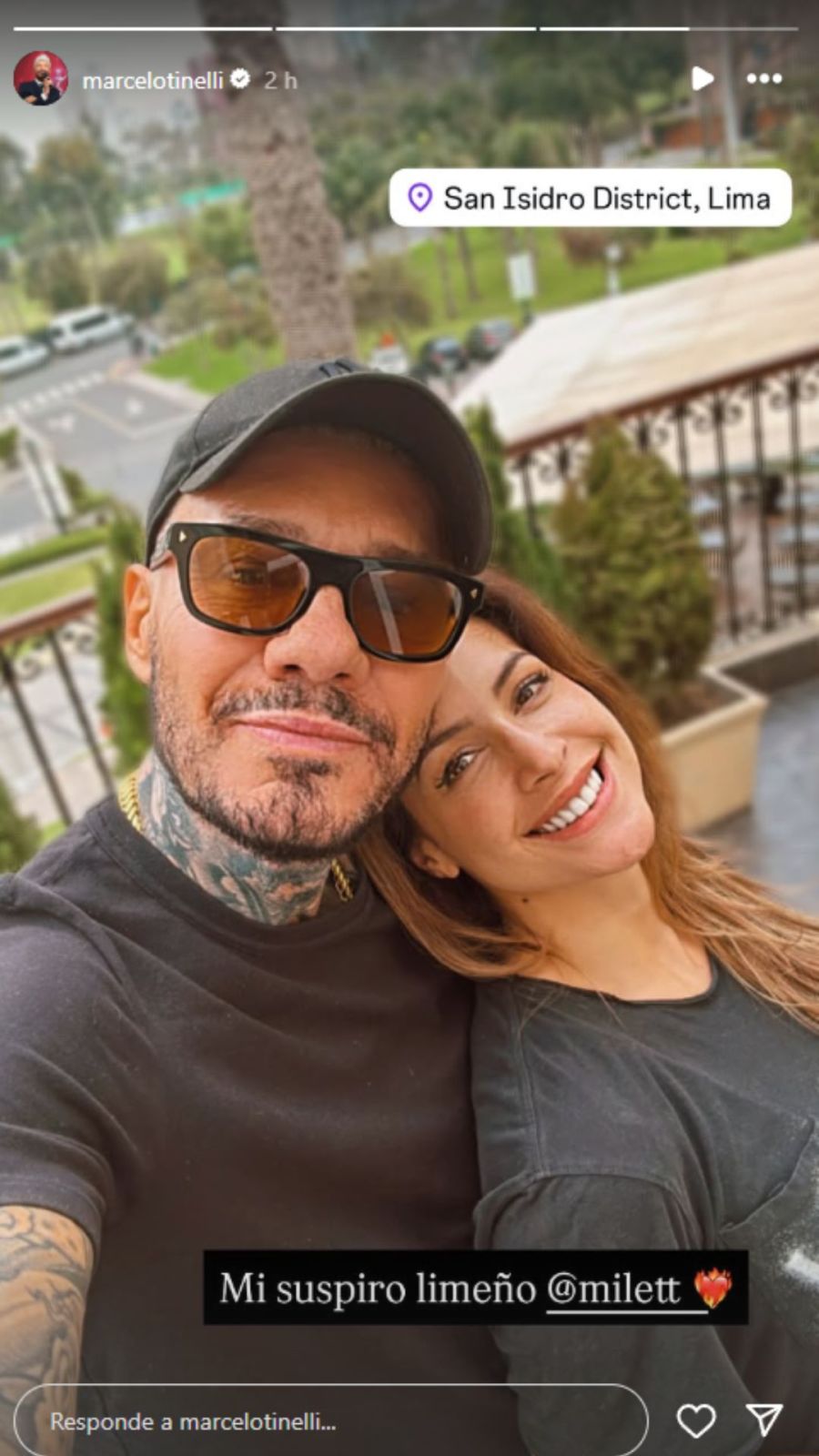 Marcelo Tinelli y Milett Figueroa
