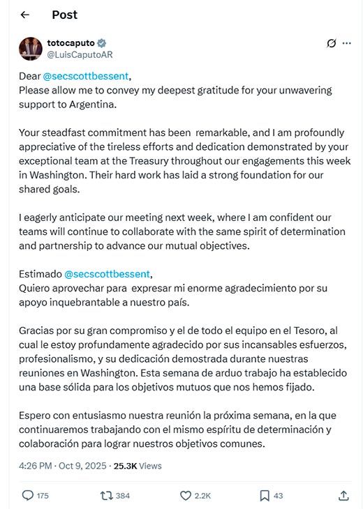 X Luis Caputo 09102025