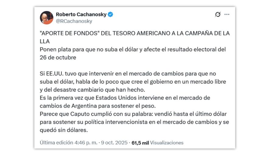 Roberto Cachanozky - Ponen plata 10102025