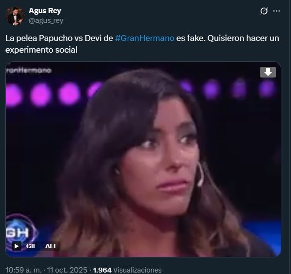 Agustín Rey confirmó que la pelea entre Juan Pablo y Devi es fake
