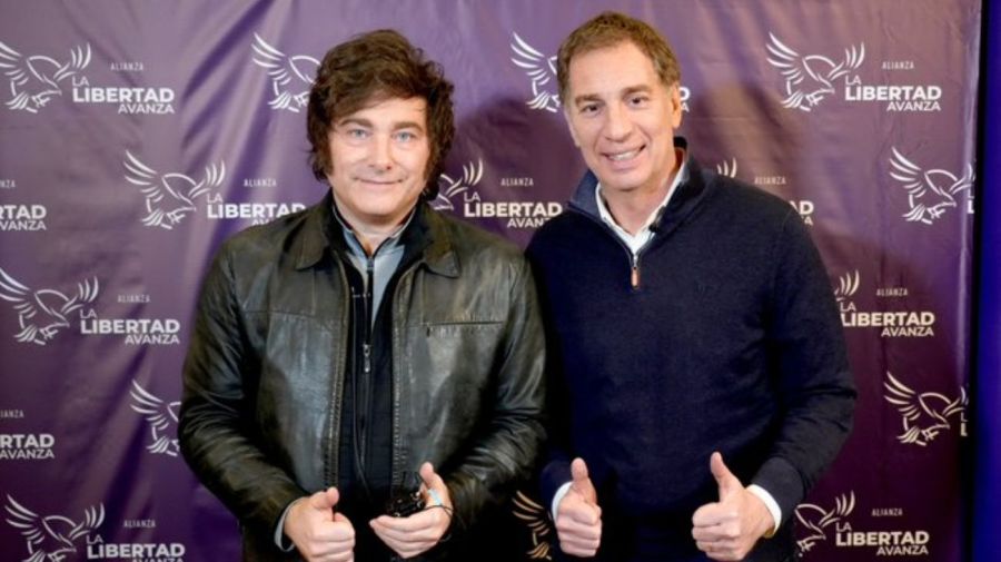 Javier Milei y Diego Santilli