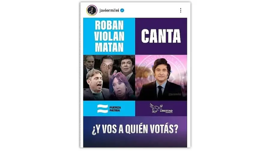 Posteo Javier Milei 11102025